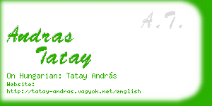 andras tatay business card